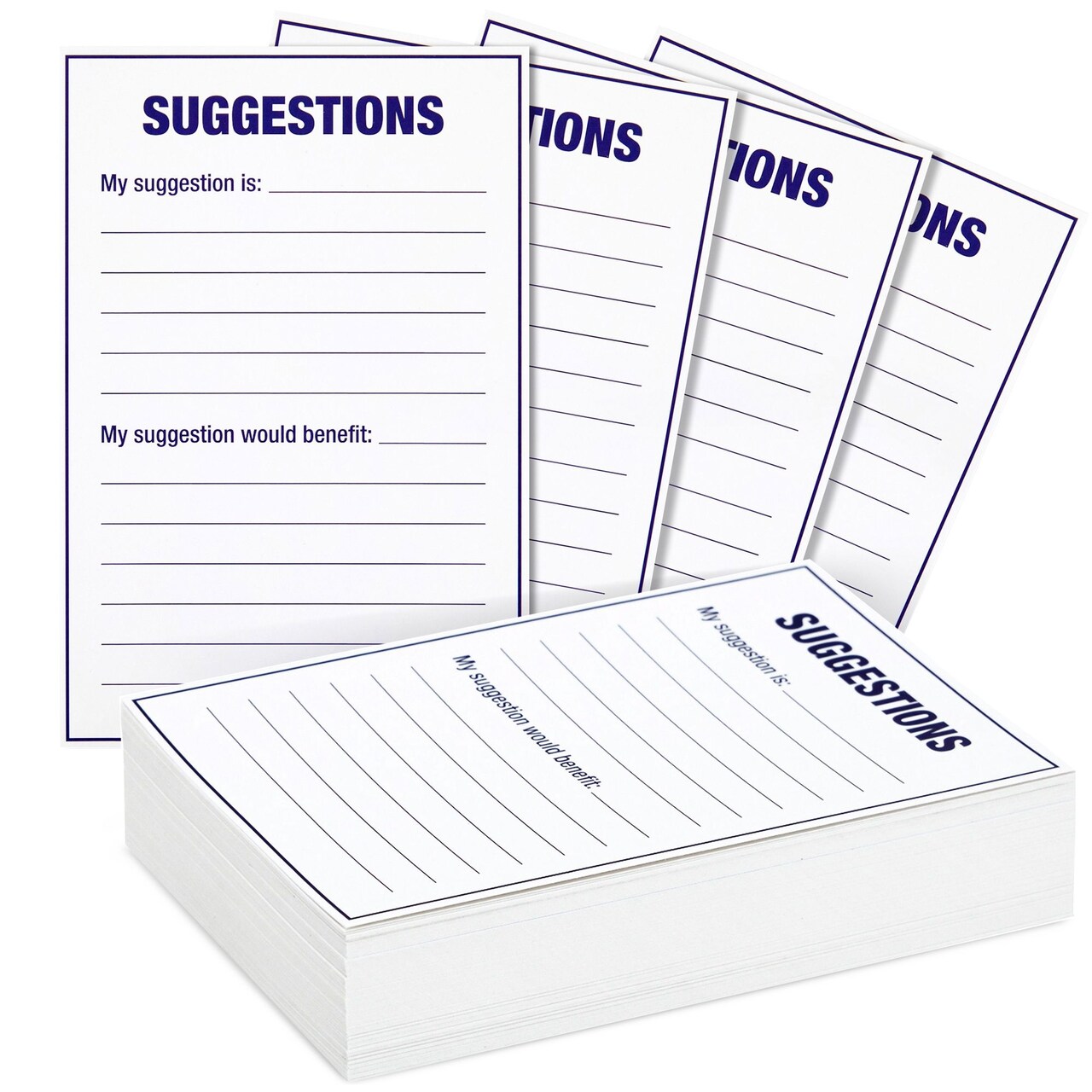 100 Sheet Suggestion Cards - Blank Feedback, Comment Cards for Office, Restaurant, Retail, School, Church (4x6 In)